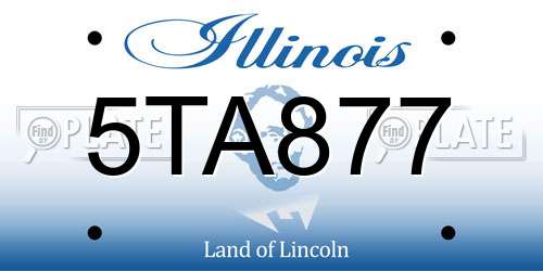 5TA877 Illinois License Plate