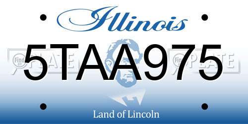 5TAA975 Illinois License Plate