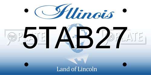 5TAB27 Illinois License Plate