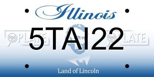 5TAI22 Illinois License Plate