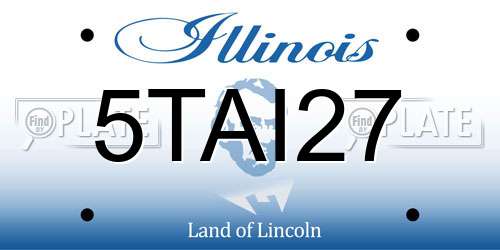 5TAI27 Illinois License Plate