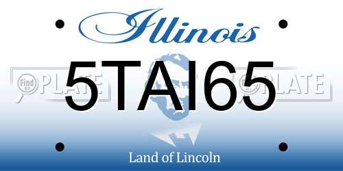 5TAI65 Illinois License Plate