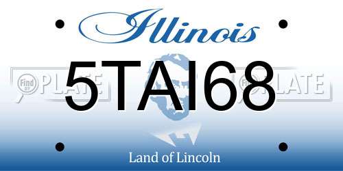 5TAI68 Illinois License Plate