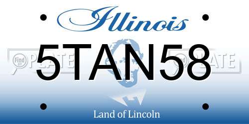 5TAN58 Illinois License Plate
