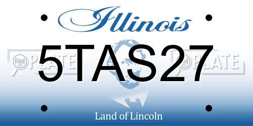 5TAS27 Illinois License Plate