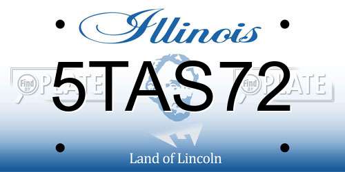 5TAS72 Illinois License Plate