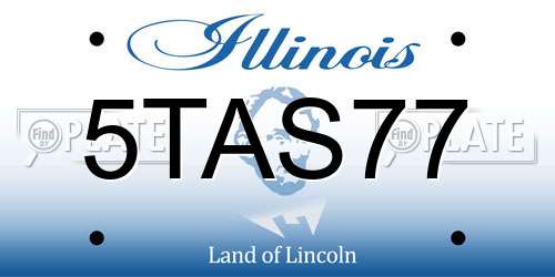 5TAS77 Illinois License Plate