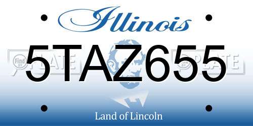 5TAZ655 Illinois License Plate
