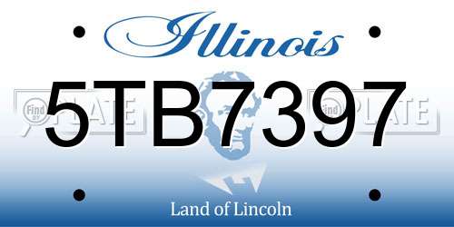 5TB7397 Illinois License Plate