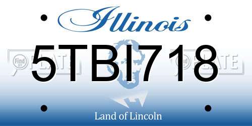 5TBI718 Illinois License Plate