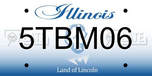 5TBM06 Illinois License Plate