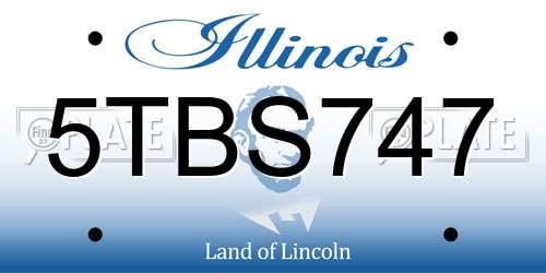 5TBS747 Illinois License Plate