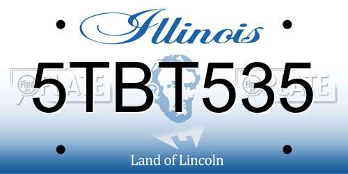 5TBT535 Illinois License Plate