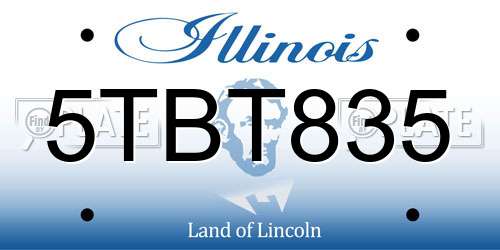 5TBT835 Illinois License Plate