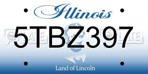 5TBZ397 Illinois License Plate