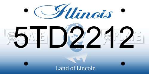 5TD2212 Illinois License Plate