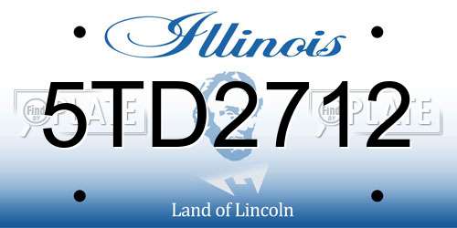 5TD2712 Illinois License Plate