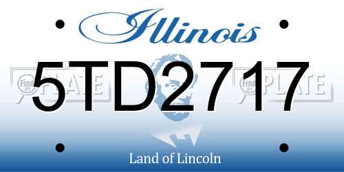 5TD2717 Illinois License Plate