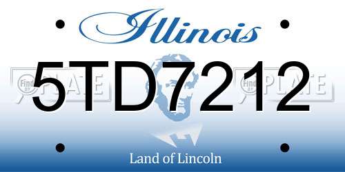 5TD7212 Illinois License Plate