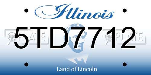 5TD7712 Illinois License Plate