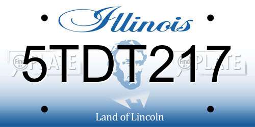 5TDT217 Illinois License Plate