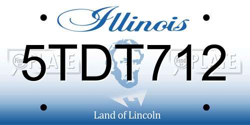 5TDT712 Illinois License Plate