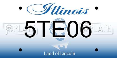 5TE06 Illinois License Plate