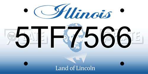 5TF7566 Illinois License Plate