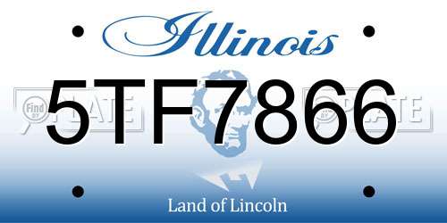 5TF7866 Illinois License Plate