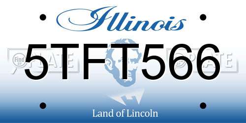 5TFT566 Illinois License Plate