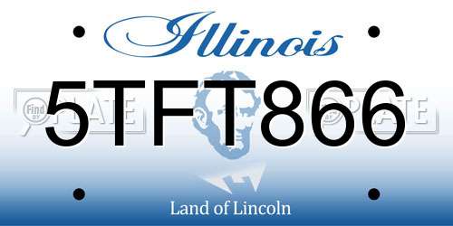 5TFT866 Illinois License Plate