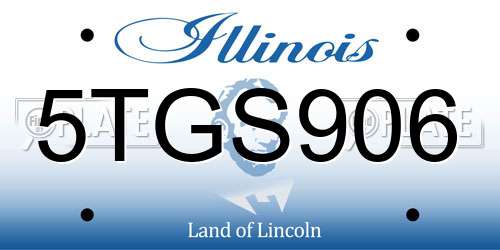 5TGS906 Illinois License Plate