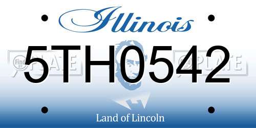 5TH0542 Illinois License Plate