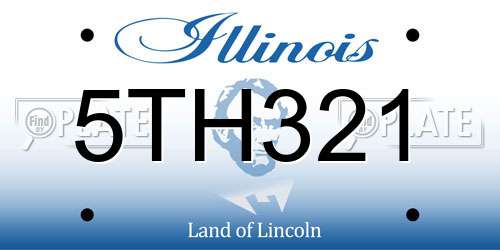 5TH321 Illinois License Plate