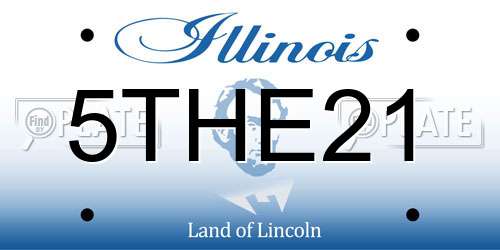 5THE21 Illinois License Plate