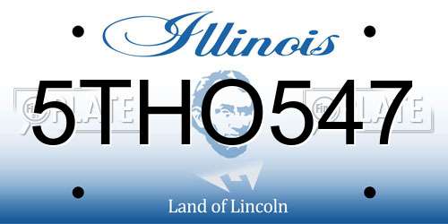 5THO547 Illinois License Plate