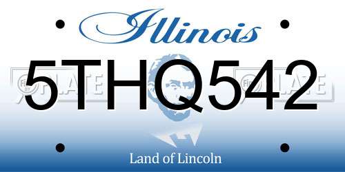 5THQ542 Illinois License Plate