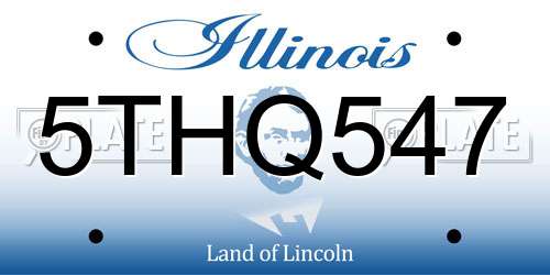 5THQ547 Illinois License Plate