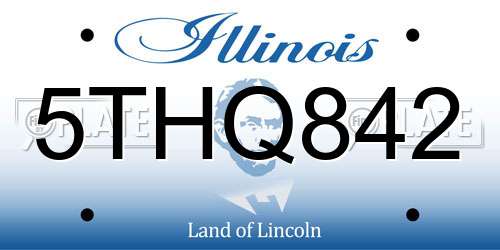 5THQ842 Illinois License Plate