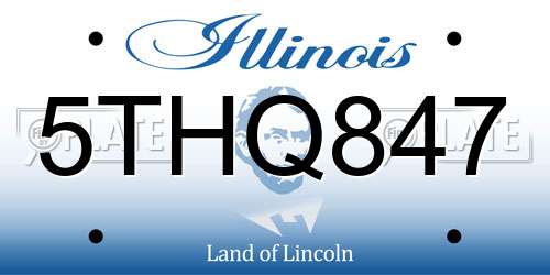 5THQ847 Illinois License Plate