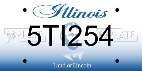 5TI254 Illinois License Plate