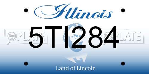 5TI284 Illinois License Plate