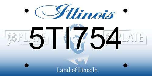 5TI754 Illinois License Plate