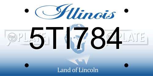5TI784 Illinois License Plate
