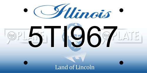 5TI967 Illinois License Plate