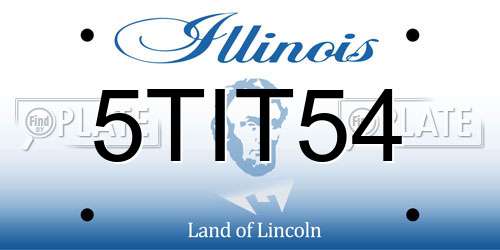5TIT54 Illinois License Plate