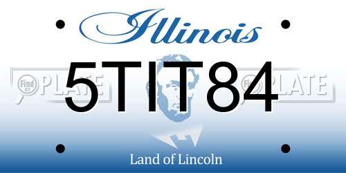 5TIT84 Illinois License Plate