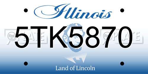 5TK5870 Illinois License Plate