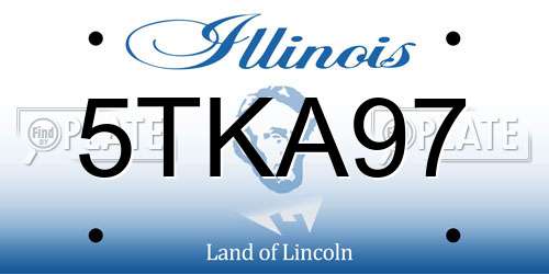 5TKA97 Illinois License Plate