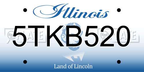 5TKB520 Illinois License Plate